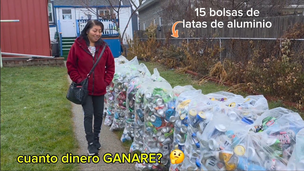 Cuanto dinero GANARÉ? por 15 bolsas de latas de ALUMINIO!!