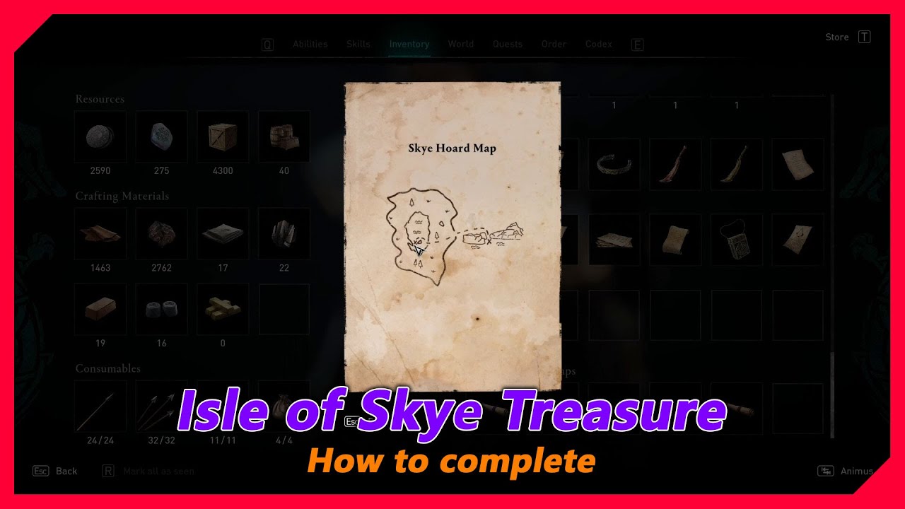 Isle of Skye Treasure Hoard map in Assassin’s Creed Valhalla