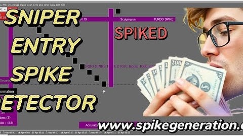 SNIPER ENTRY SPIKE DETECTOR FOR BOOM AND CRASH/ Non-repainting spike indicator