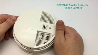 Bottom View 4K Smoke Detector Hidden Camera DVR