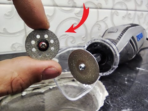 Алмазні диски 50мм відрізні, 10шт. під гравер, дремеля, дрель гальванічний по плитці, склу, каменю, керамограніт, видео 1