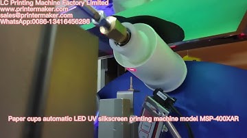 paper cups automatic LED UV silkscreen printing machine model MSP-400XAR。