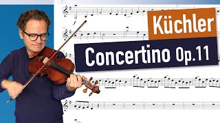 Küchler Concertino Op. 11 1St. Movement Violin Sheet Music Piano Accompaniment Var. Tempi