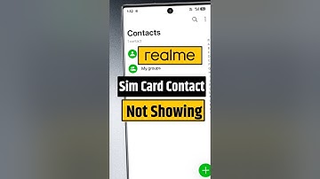 realme sim card contacts not showing #realme #techtips #android