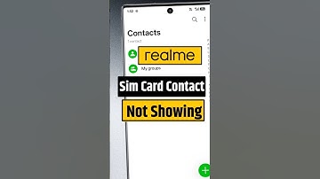 realme sim card contacts not showing #realme #techtips #android