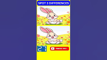 🎯✨Spot the Difference Brain Game Challenge🧠【Find the 3 Differences #14】 #ytshorts