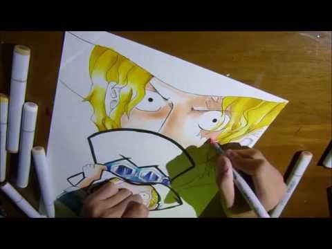 ワンピース サボ 描いてみた コピック Youtube