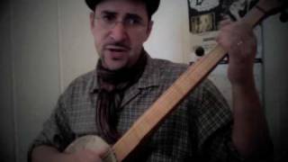 "The ballad of John Hardy" on fretless tackhead banjo