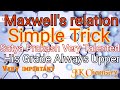 Maxwells relationstwo forms thermodynamics easy tricks jamgatecsirnet