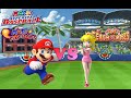 Mario Superstar Baseball - Mario Fireballs vs Peach Roses - Mario Stadium