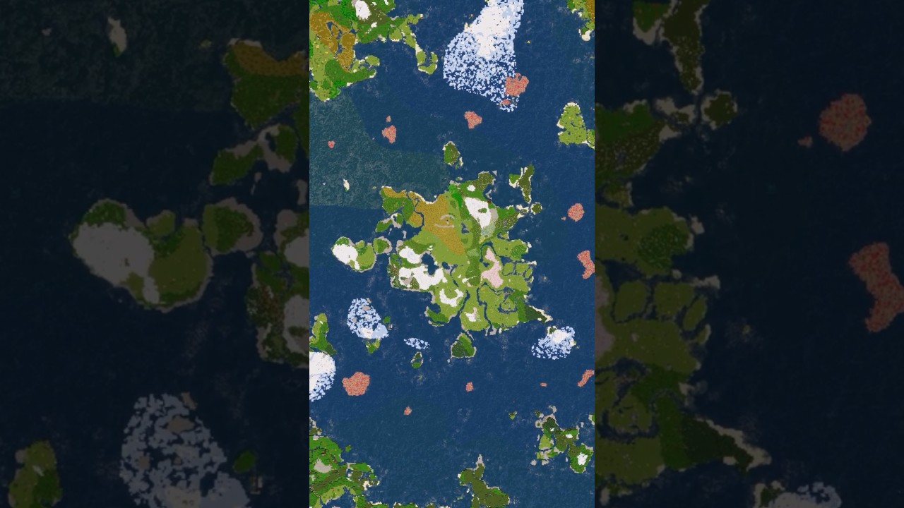 Невероятный сид для создания континентального острова в Minecraft!