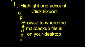 Backing Up outlook Express.
