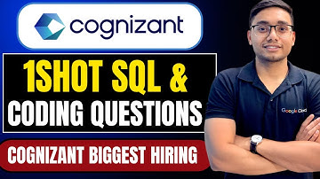 Cognizant 1SHOT SQL & Technical Questions | Cognizant 2025 & 2026 Hiring
