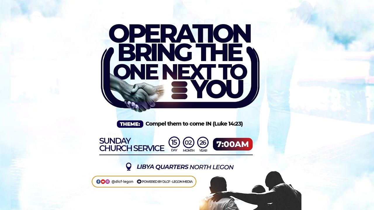SUNDAY CHURCH SERVICE || OPERATION BRING THE PERSON NEXT TO YOU || 15 FEBRUARY, 2026