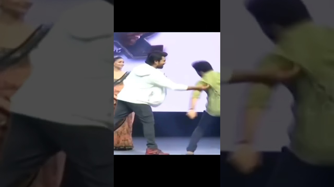 RRR get fun on stage! Ramchran's love for jrntr #ramcharan #jrntr #nachonacho #shorts