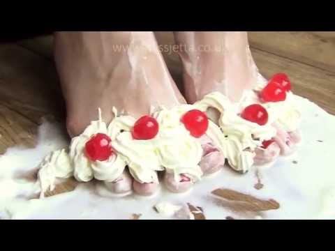 Splosh/WAM - Wet and Messy Foot Tease with Cherries and Cream