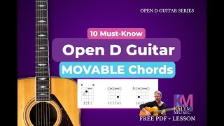 10 Movable Chords in Open D Tuning (Play Any Key!)