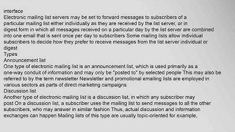 Electronic mailing list
