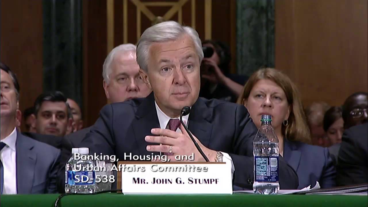 Senator Corker Questions Wells Fargo CEO John Stumpf in Senate Banking ...