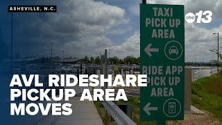 Pickup area for rideshare users at Asheville Regional Airport has been relocated