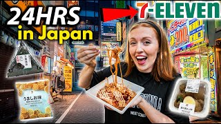 Only Eating Japanese 7Eleven Food for 24 HOURS! Tokyo Convenience Store Challenge