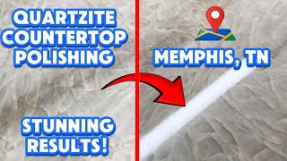 Polishing Taj Mahal Quartzite Countertops in Memphis, Tennessee
