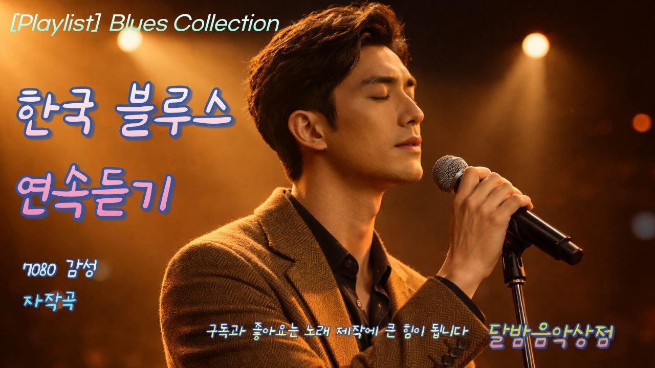 [playlist] 한국 블루스 연속듣기｜창작노래 12곡｜깊은 밤, 혼자 듣는 음악