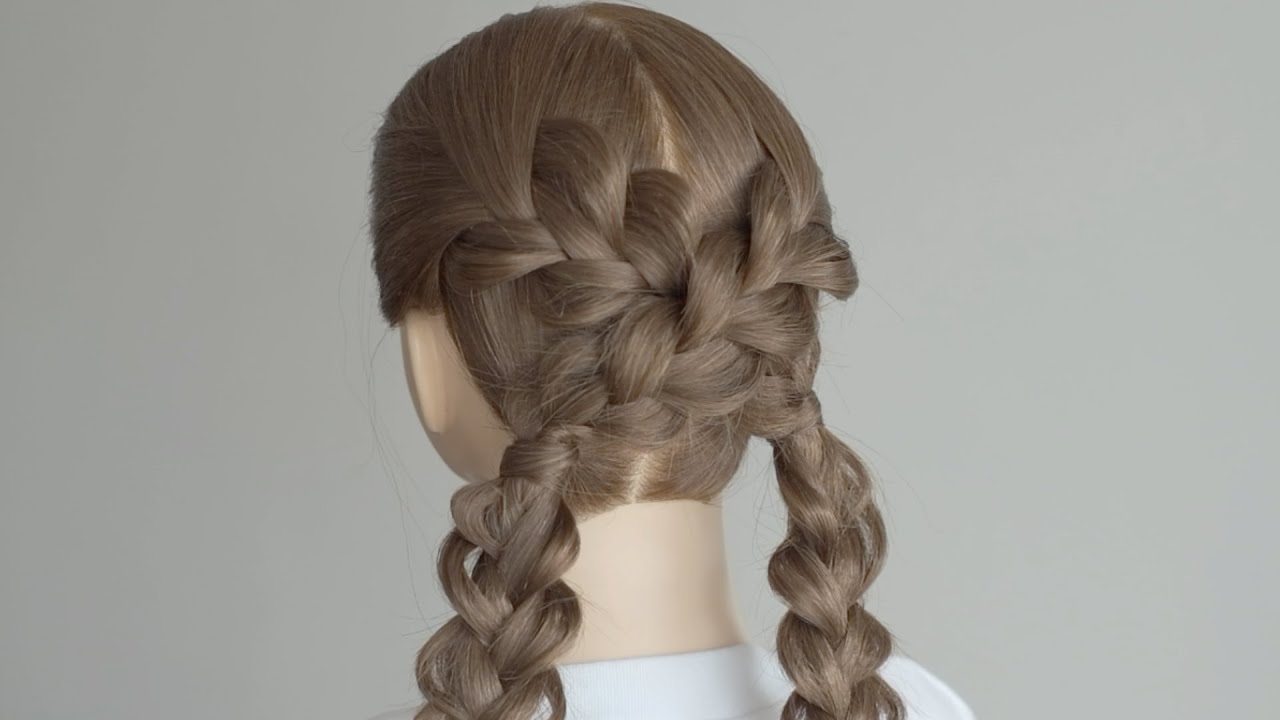 If you are not good at french braid, you can make twin tails with