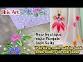 Poonam art  textile painting  fabric painting outfit  girlish painting dress  flower paint