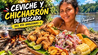 SOLA EN LA SELVA PREPARANDO CEVICHE Y CHICHARRÓN 🇵🇪 