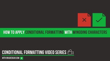 How to Apply Excel Conditional Formatting with Wingding Characters to Help Visualize Your Data
