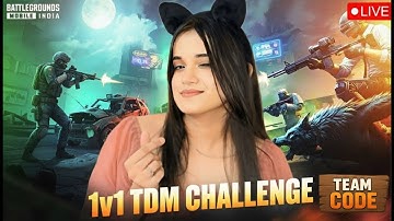 1V1 TDM ROOM CHALLENGE 🔴 #bgmilive #bgmishorts #shortslive #verticallive #battlegroundmobileindia