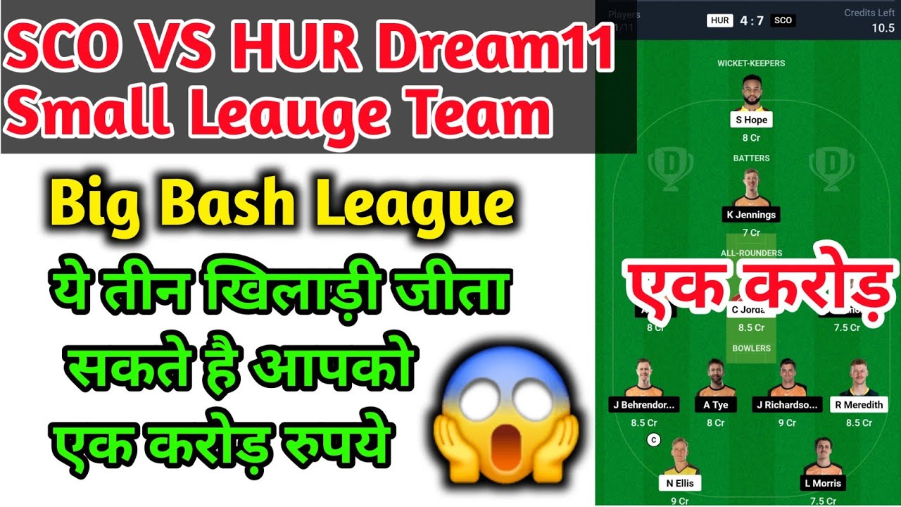 SCO VS HUR Dream11 Prediction SCO VS HUR Dream11 Team SCO VS HUR sco-vs-hur-dream11-prediction-sco-vs-hur-dream11-team-sco-vs-hur