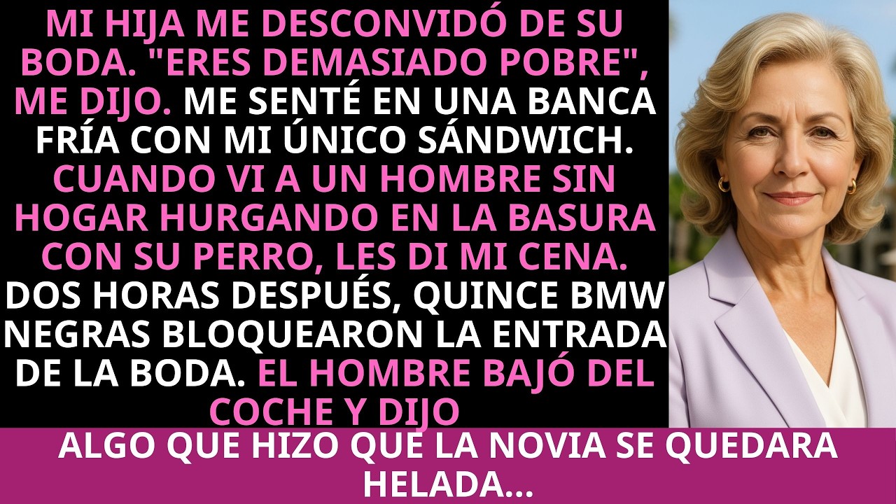 Mi hija me desconvidó de su boda por ser pobre. Hasta que alimenté a un supuesto mendigo con su...