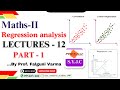 SYJC | MATHS-II | Chapter-3 | Regression analysis | Lecture-12 | part-1