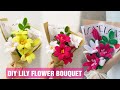 DIY Lily Flower Bouquet: How to make Beautiful Lily Bouquet from Pipe Cleaner | DIY Chenille Wire