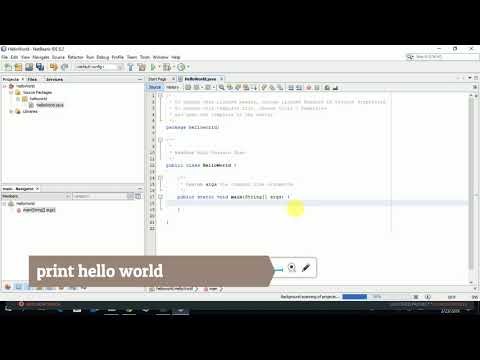 Hello world | first program for beginners in Java netbeans