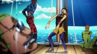 it's the jojo's dancing scene but they know this plastic love.