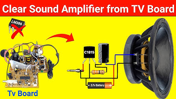 How to make a clear sound amplifier from old TV circuit board || C1815 transistor amplifier