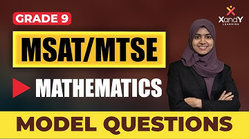 MSAT / MTSE Class 9 Mathematics: Score Full Marks! | MSAT Previous Year Question Paper Solving