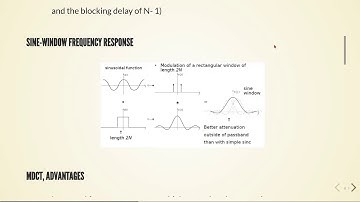 Audio Coding - 03 Filter Banks II - 04 MDCT: Sine Window, Impulse Responses and Frequency Responses