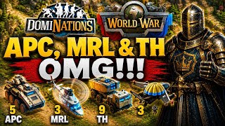 World War: Upgrade the MRL, APC & TACTICAL HELICOPTERS in DomiNations for a fast win