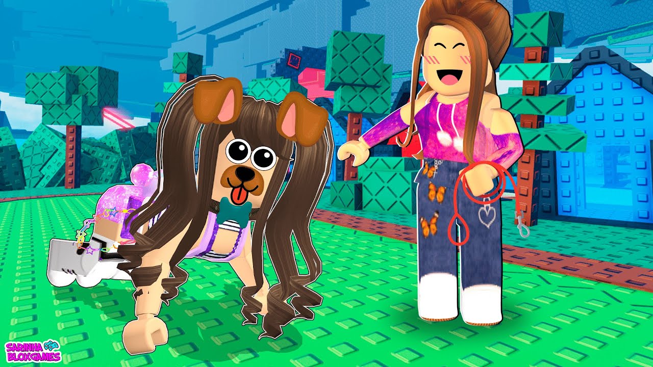 LEVEI A SARINHA CACHORRINHA PARA PASSEAR🐶ROBLOX