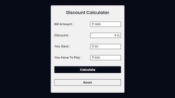 Discount Calculator using HTML, CSS & JavaScript | ZonetoCode