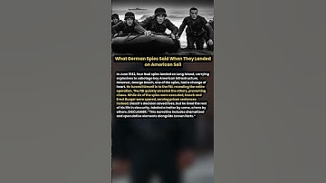 What German Spies Said When They Landed on American Soil #shorts