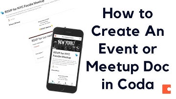 How to Create An Event or Meetup Page - Template & Tutorial (Coda)