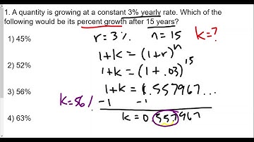Algebra 2 Exponential Functions Lesson 7 Mindful Manipulation of Percents HW Review Part 1