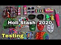 HOLI STASH 2020 || TESTING - COLOURS, PICHKARI, SPRAY, BALLOONS... 😍😍