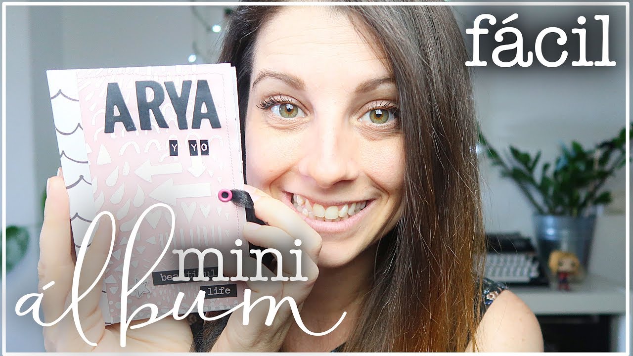 MINI ÁLBUM SÚPER FÁCIL ✨ Portada VÉLUM con EMBOSSING scrapbook paper