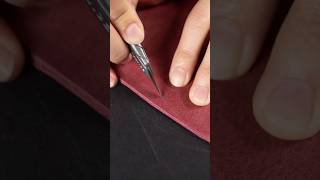 Making a Glasses case. #leather #leathercraft #leatherworks #asmr #handmade